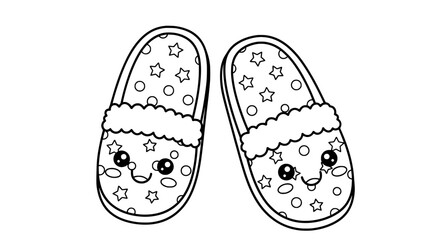 Children's slippers with transparent background