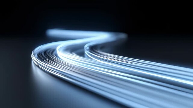 Technology Fiber Data Flow Transmission Network Pulse