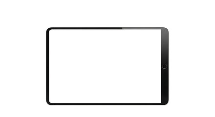 Tablet Device with Blank Screen on Transparent Background
