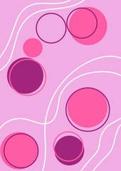 Fototapeta premium abstract pink background with circles