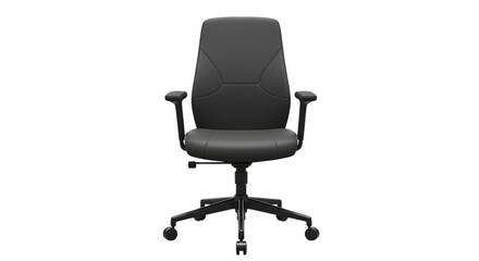 Modern Black Office Chair with Chrome Base and Armrests