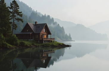 Fototapeta premium lake in the mountains