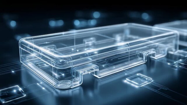Transparent Electronic Box Chip Full of Technology