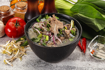 Vietnamese cuisine - Pho Bo soup with beef