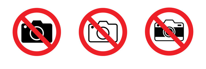 No Photography Allowed Prohibited Symbol Icon.	