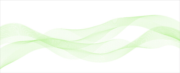 Smooth stylish abstract green wave background vector