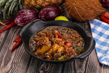 Squid with vegetables in oyser sauce
