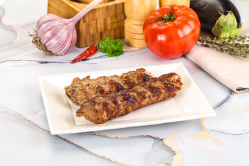 Beef kebab minced meat shashlik
