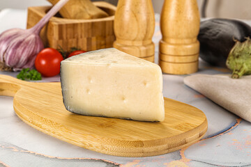 Sheep hard cheese Caprino Romano