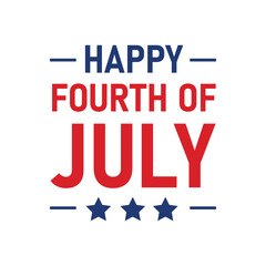 Happy Fourth of July Celebration Vector Design