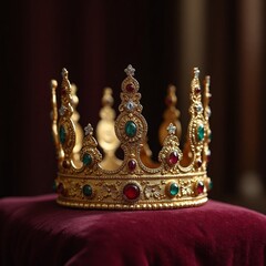 golden crown with diamonds