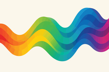 Prismatic Wave Ribbon Abstract Art