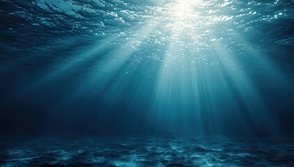 Naklejka premium Underwater Sunlight Beams (1)