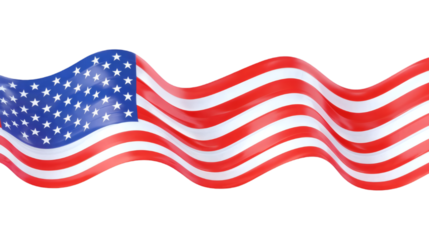 Dynamic American flag waves proudly, showcasing freedom and patriotism in a vibrant display.