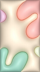 Colorful Abstract Fluid Shapes Background. Modern abstract background with smooth fluid shapes in pastel colors. Perfect for wallpapers, posters, web design, branding, and digital art projects