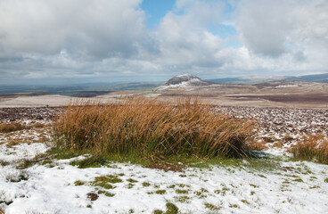 Slemish Mountain in County Antrim, Northern Ireland in winter