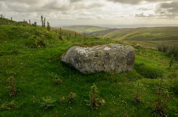 High above the Glens of Antrim in Northern Ireland 