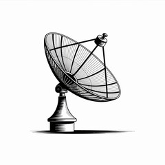 satellite dish isolated on white