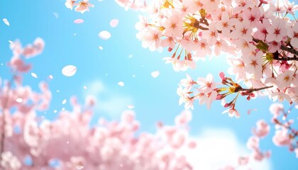 Fototapeta premium Cherry blossom blooming in spring nature photography outdoor serenity vibrant colors close-up view floral beauty