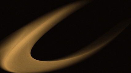 Gold Precious Metal elliptical shape that forms waves on black gold background luxurious prestigious and premium