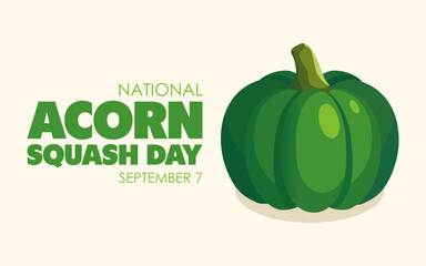 Vector graphic of National Acorn Squash Day ideal for National Acorn Squash Day celebration.