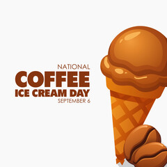 Vector graphic of National Coffee Ice Cream Day ideal for National Coffee Ice Cream Day celebration.