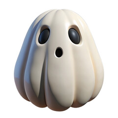 Boo A friendly ghost pumpkin ready for Halloween