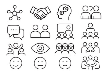 Geometric professional collaboration pack design elements