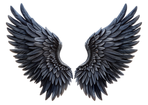 black wings png image on transparent background