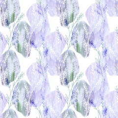 Watercolor floral seamless pattern