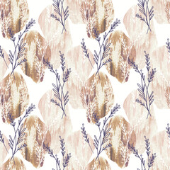 Watercolor floral seamless pattern