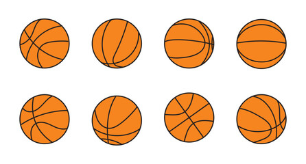 Basketball ball icon. Basketball logo vector icon flat . eps 10