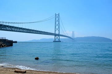 旧明石藩台場跡より望む明石海峡