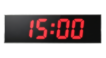 Digital Clock Red LED Display Time 1500 Modern