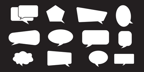 Obraz premium Set of speech bubbles. Speak bubble text, cartoon chatting box, message box. Blank empty speech bubbles . Blank white speech bubbles. eps 10