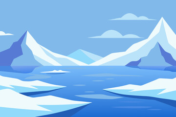 vector illustration of a mountain landscape