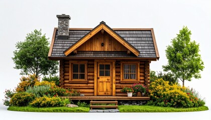 wooden house in the woods