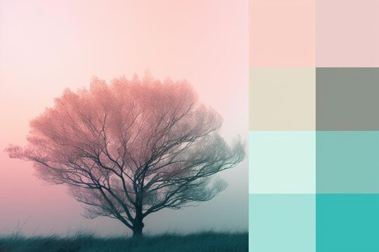 tree in the fog