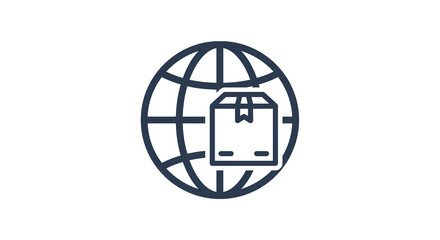 Global shipping logistics worldwide delivery international trade export import service on transparent background