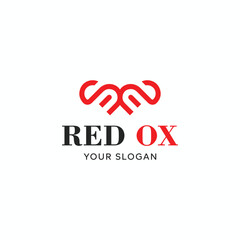 Modern ox logo design vector