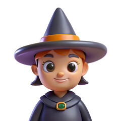 3d little boy wearing a cowboy hat cartoon illustration