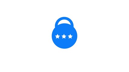 Security lock animation. Protection safety security lock icon.