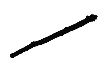 a rustic wooden stick silhouette vector
