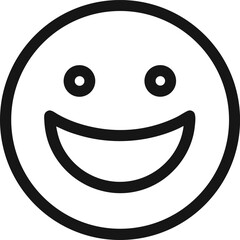 happy smiley face or emoticon line art icon for app