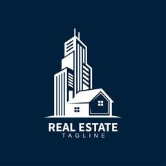 Fototapeta premium Home Property Logo Concept, Clean and Modern Real Estate Symbol for Corporate Identity 
