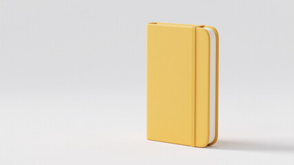Notepad, white background, 3D rendering, minimalism, no complex elements, single piece still life