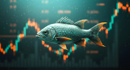 Underwater market analysis: A fish's perspective on financial trends and volatile chart patterns in the aquatic depths