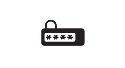 Security password protection safety privacy access authentication data lock secure code asterisk key on transparent background