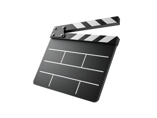 Film slate icon isolated on transparency, cinema production tool for filmmaking industry