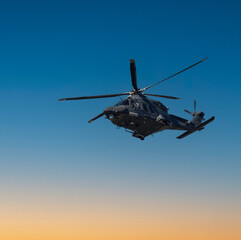 military elicopter during a airshow